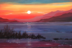 Sonnenuntergang am Wasser